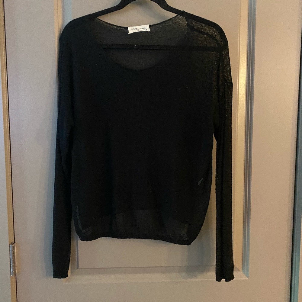 Sheer black sweater